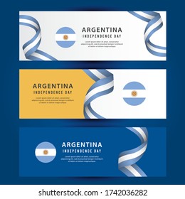 Argentina independence day vector template. design for banner, greeting cards or print.