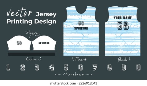 Argentina jersey Design, Abstract vector design for jersey printing, Background pattern for sports team jersey.