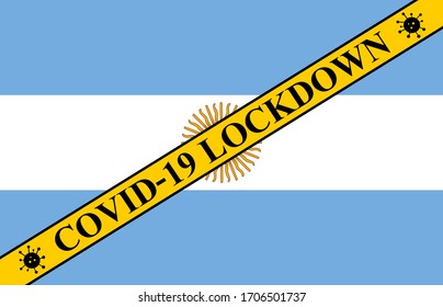argentina lockdown preventing coronavirus spread or outbreak. covid-19 argentina precaution to lock down virus infection.