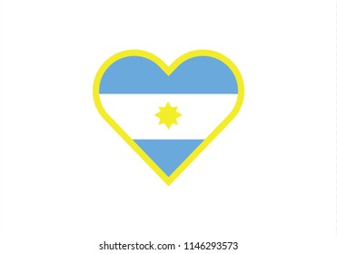 Argentina love heart shape south america