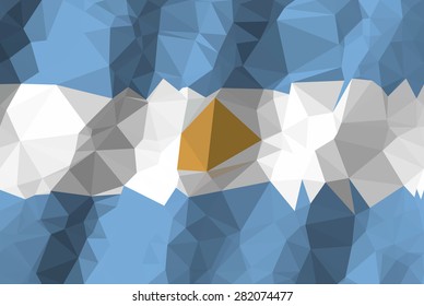 Argentina Low Poly flag