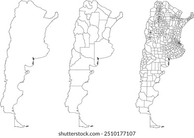 ARGENTINA MAP with its administrative divisions and regions