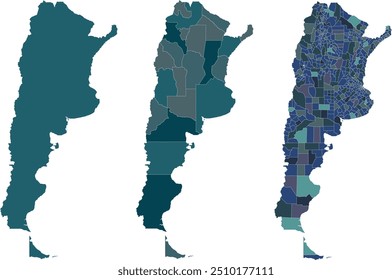 ARGENTINA MAP with its administrative divisions and regions