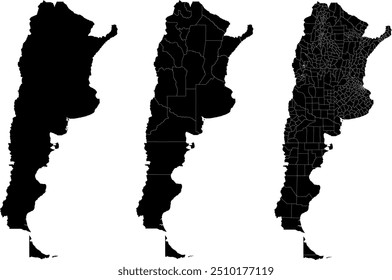 ARGENTINA MAP with its administrative divisions and regions