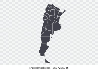 Argentina Map Anchor Color on White Background quality files Png