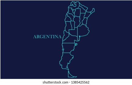 Argentina Map Background Vector eps10