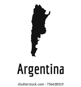 Argentina map in black. Simple illustration of Argentina map vector isolated on white background
