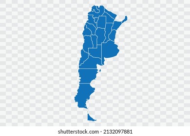 Argentina Map blue Color on Backgound png