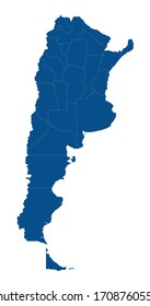 País cartográfico de Argentina - Vector