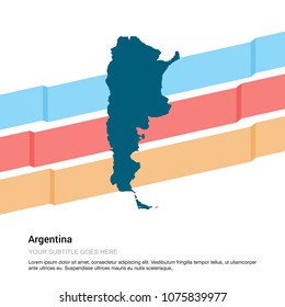 Argentina map design with white background vector