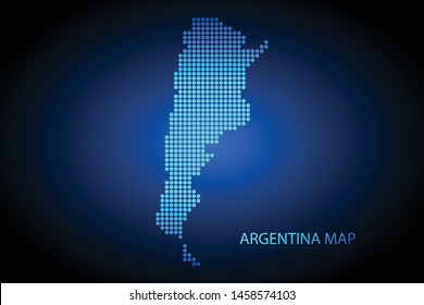 Argentina map dotted style. Vector illustration isolated. Map of South America. Symbol for your web site design map logo, app, ui, Travel vector eps10, concept Illustration.