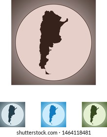 Argentina map with four different color