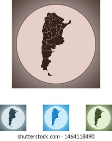 Argentina map with four different color
