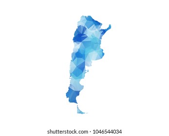 argentina map in geometric polygonal style. argentina  map of isolated. Vector Illustration Eps10.