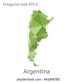 Argentina map in geometric polygonal style.Abstract gems triangle,modern design background. Vector illustration EPS10