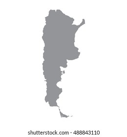 Argentina map gray