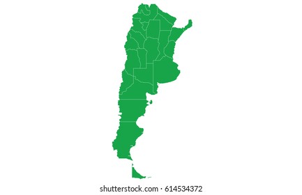 Argentina map green color