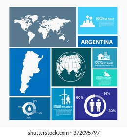 argentina map infographic