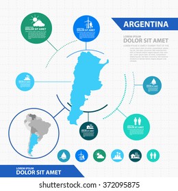 argentina map infographic