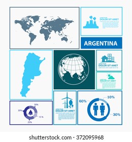 argentina map infographic
