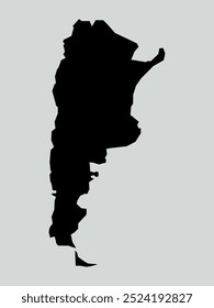 mapa da argentina isolado sobre fundo branco. Mapa da Argentina. Ilustração vetorial