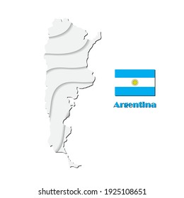 Argentina map on white background. vector illustration.