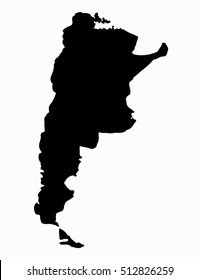 Argentina map on white background vector