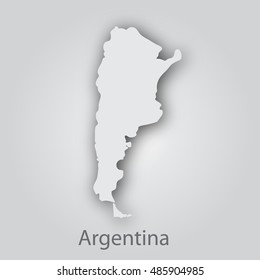 Argentina map in paper cut style.Abstract modern design background. Vector illustration EPS10