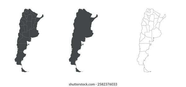 Argentina Map set vector illustration 