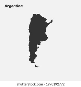 Argentina map silhouette. Vector illustration.