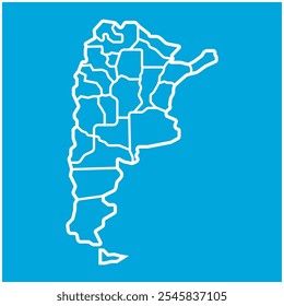 Argentina map symbol icon, vector illustration design