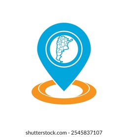 Argentina map symbol icon, vector illustration design