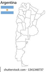 Argentina Map Vector
