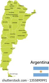 Argentina map vector illustration
