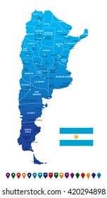 Argentina Map vector illustration