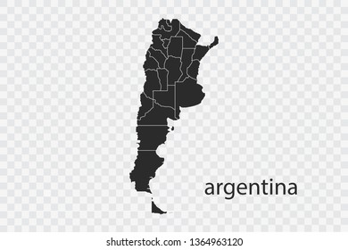 argentina map vector, isolated on transparent background