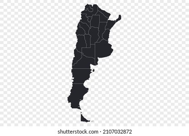 Argentina map vector, isolated on transparent background