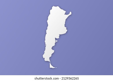 Argentina Map - World map International vector template with paper style including shadow and white color on purple background for design, infographic, banner - Vector illustration eps 10