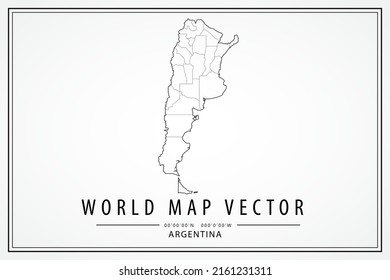 Argentina Map World Map International Vector Stock Vector (Royalty Free