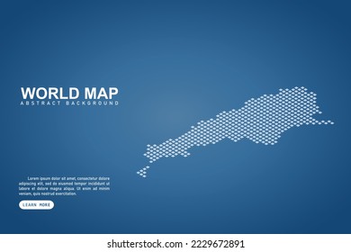 Argentina Map - World map International vector template with isometric top and white pixel, grid, grunge, halftone style isolated on blue background for design, web - Vector illustration eps 10