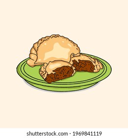 Argentina, mexico Delicious empanada illustration vector design