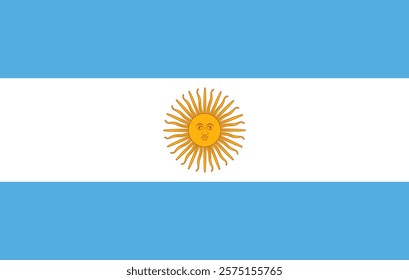 Argentina national flag. Flag of Argentina