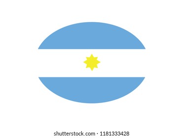 Argentina national flag circle shape country emblem state symbol