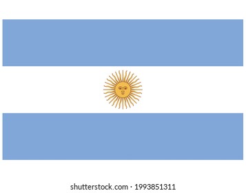 Bandera nacional de la imagen del vector aislado de ARGENTINA