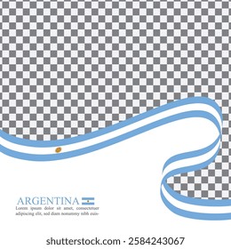 Argentina national flag ribbon stock vector	