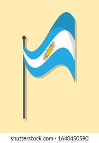 Argentina national flag simple vector design 