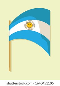 Argentina national flag simple vector design 