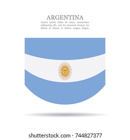 Argentina national flag vector icon