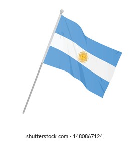 Argentina national flag. vector illustration