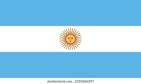 Argentina National Flag Vector Illustration